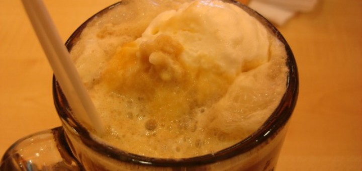 A&W Root Beer with ice cream