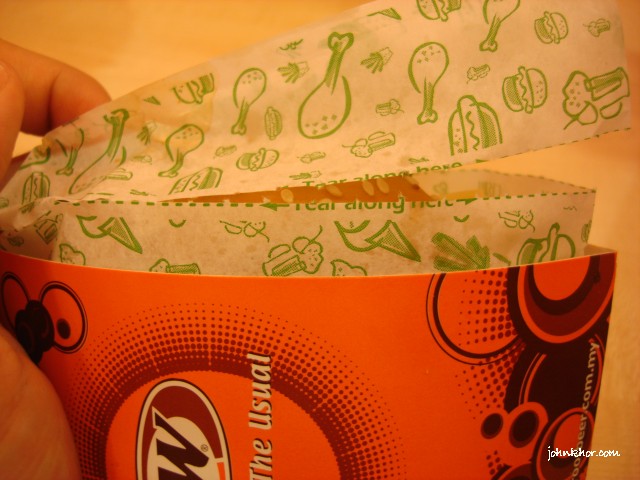 A&W very convenient packaging
