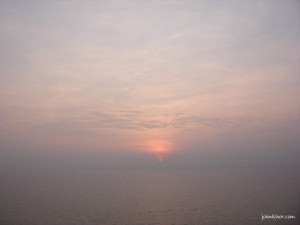 Sunrise at Star Cruise Pisces deck Sunrise at Star Cruise Pisces deck