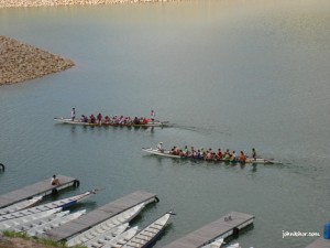 Dragon boat teams training @ Teluk Bahang Dam Penang