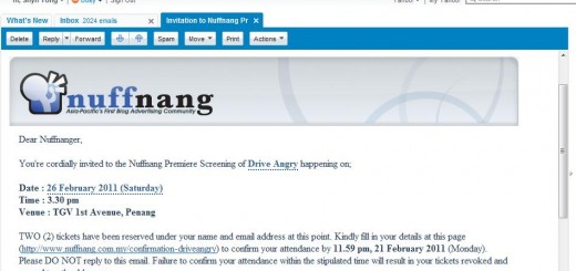 Nuffnang Premiere Screening Drive Angry @ TGV Cinemas, 1st Avenue, Penang