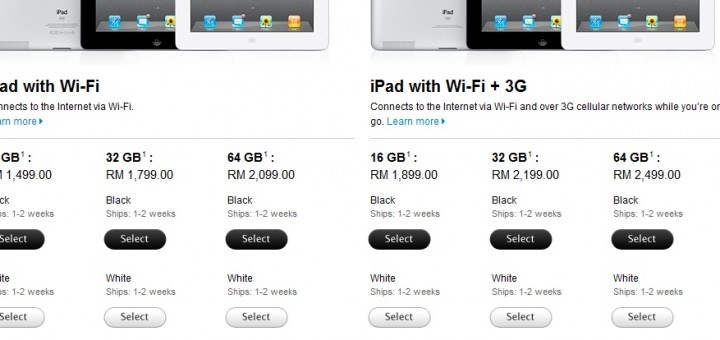 iPad 2 Malaysia Apple Store shipping time