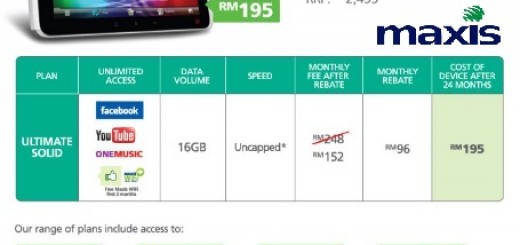 Maxis HTC Flyer Ultimate Solid Plan