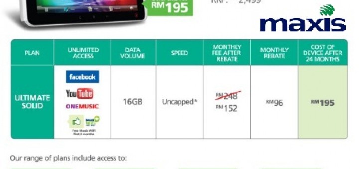 Maxis HTC Flyer Ultimate Solid Plan