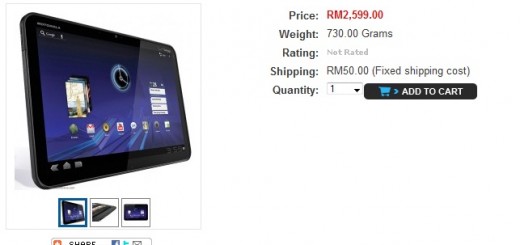 Motorola Xoom 3G out in Malaysia